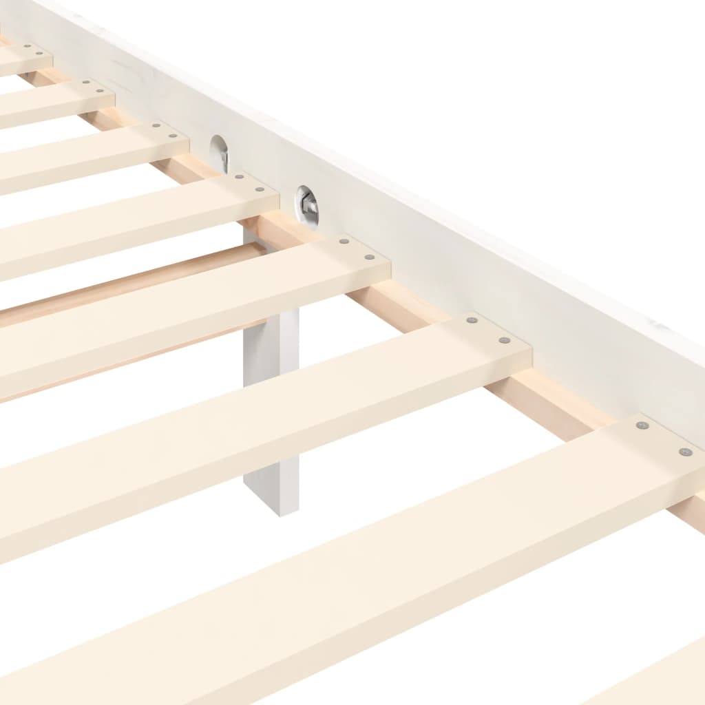 Sengeramme uten madrass hvit 90x200 cm heltre furu