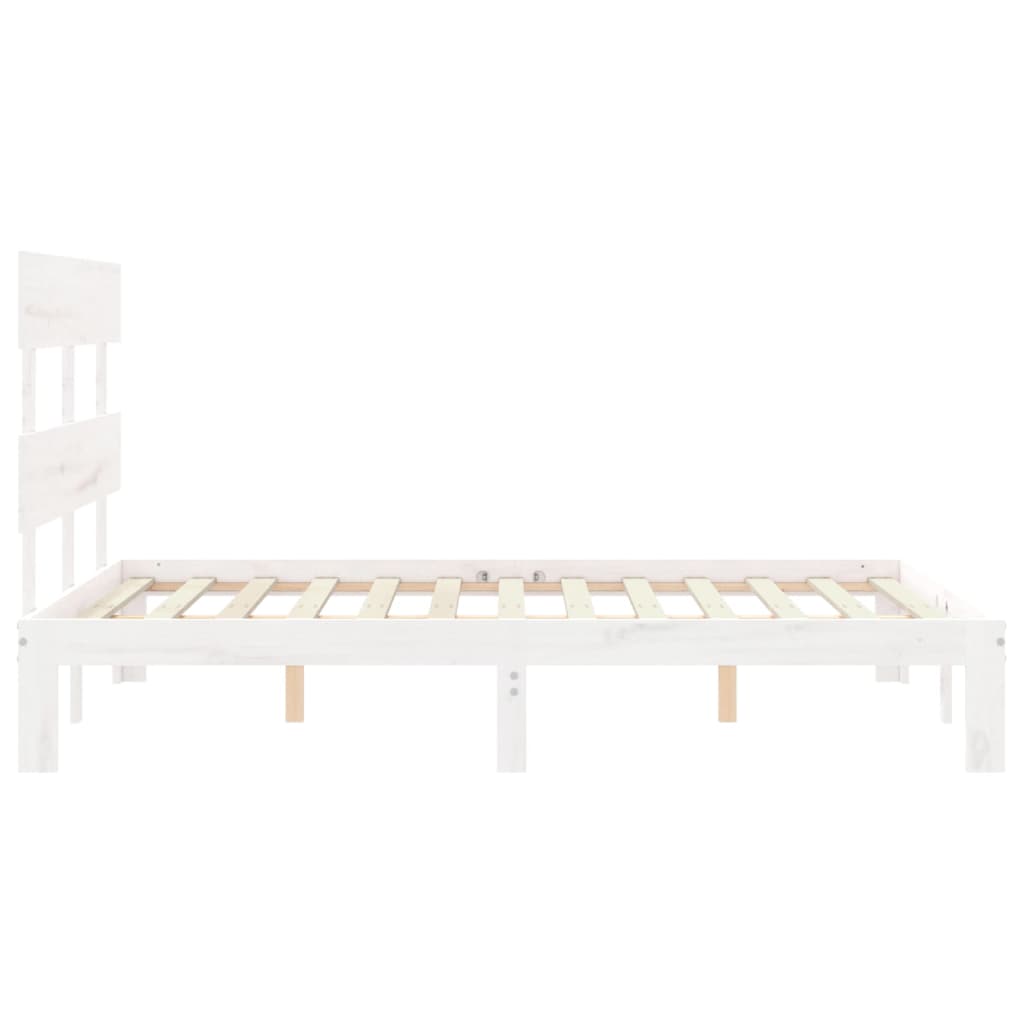 Sengeramme uten madrass hvit 120x200 cm heltre furu