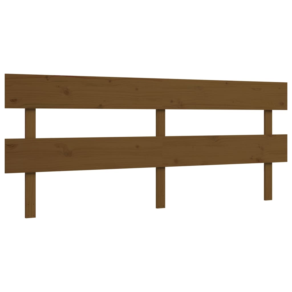 Sengeramme med hodegavl honningbrun 200x200 cm heltre