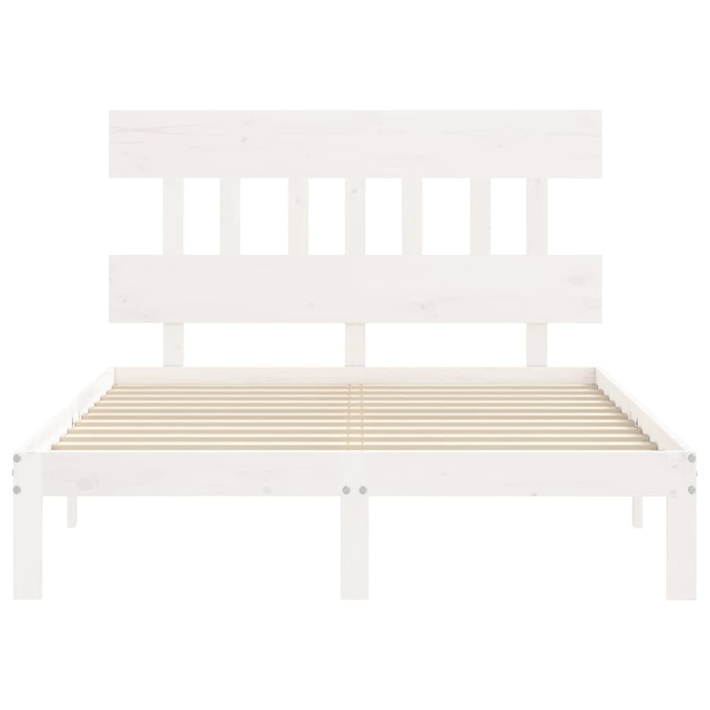 Sengeramme med hodegavl hvit small double heltre