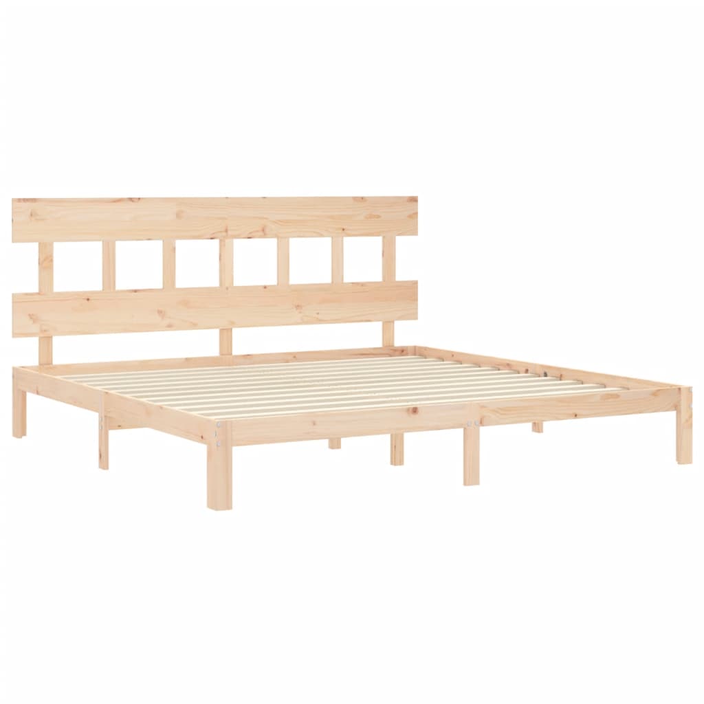 Sengeramme med madrass 200x200 cm heltre furu