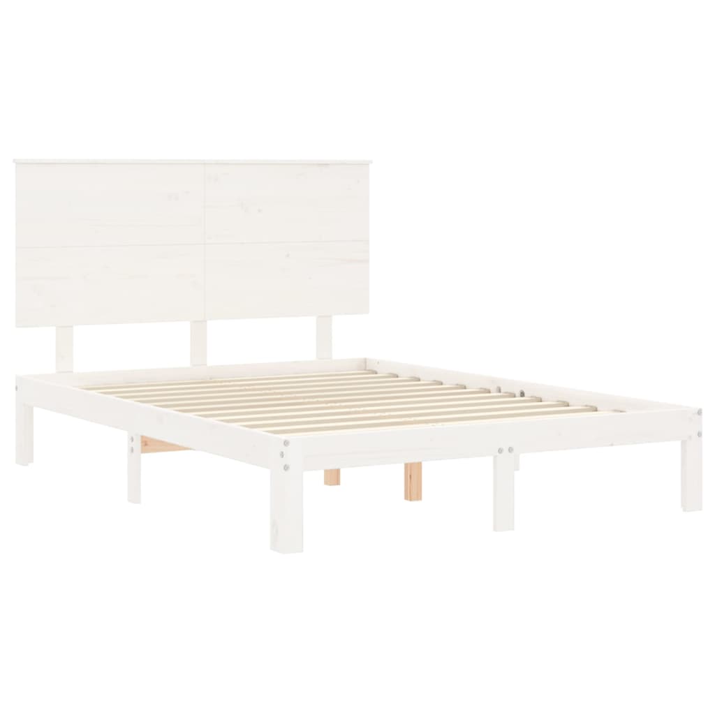 Sengeramme med hodegavl hvit small double heltre