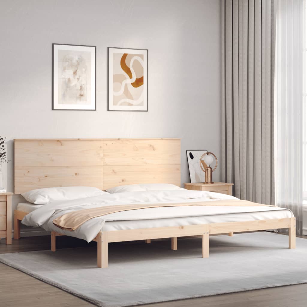Sengeramme med madrass 200x200 cm heltre furu
