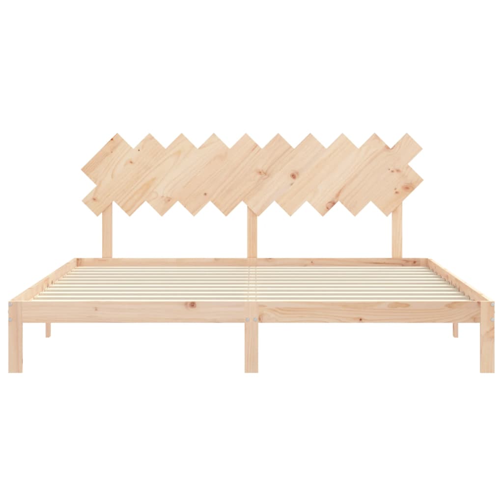 Sengeramme med madrass 200x200 cm heltre furu