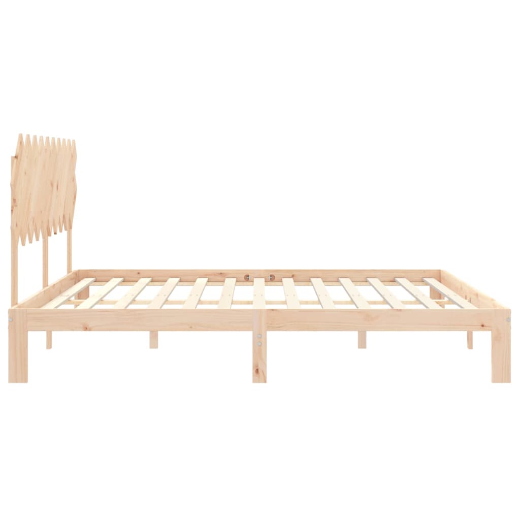 Sengeramme med madrass 200x200 cm heltre furu