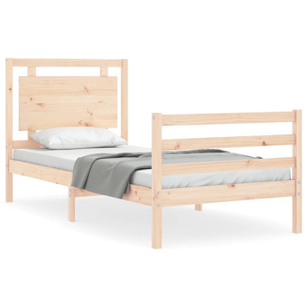 Sengeramme med hodegavl 100x200 cm heltre