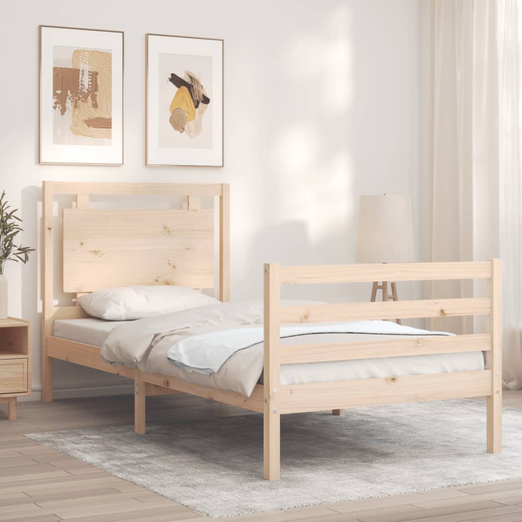 Sengeramme med hodegavl 100x200 cm heltre