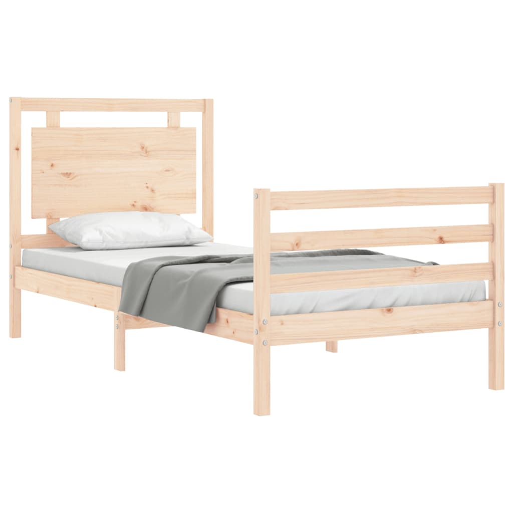 Sengeramme med hodegavl 100x200 cm heltre