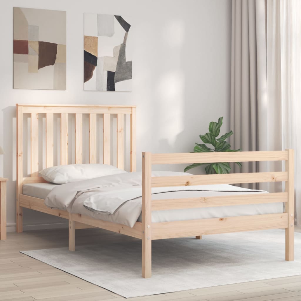 Sengeramme med hodegavl 100x200 cm heltre