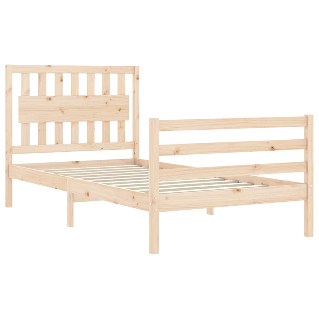 Sengeramme med hodegavl 100x200 cm heltre