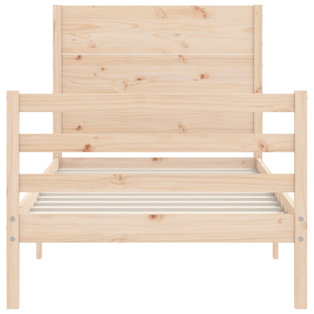 Sengeramme med hodegavl 100x200 cm heltre