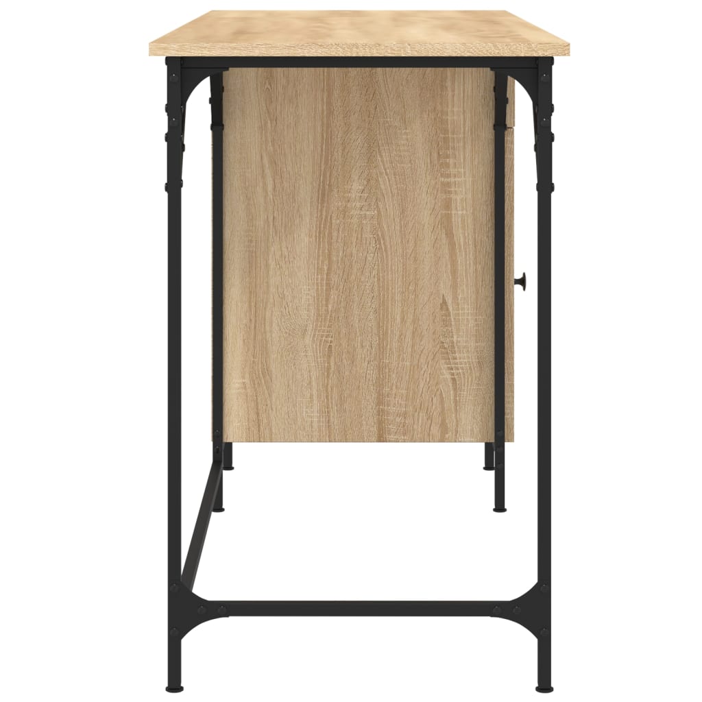 Skrivebord sonoma eik 131x48x75 cm konstruert tre