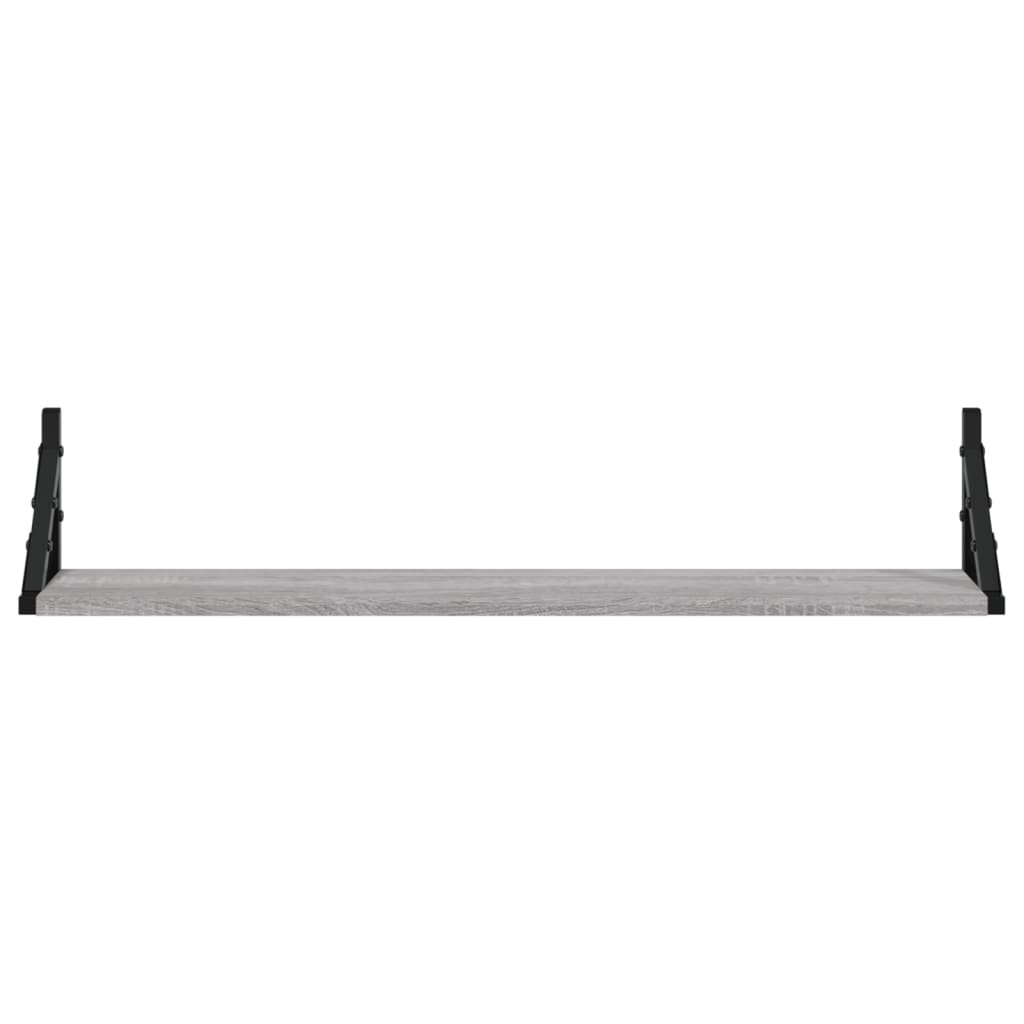 Vegghyller 2 stk grå sonoma 80x15x15,5 cm konstruert tre