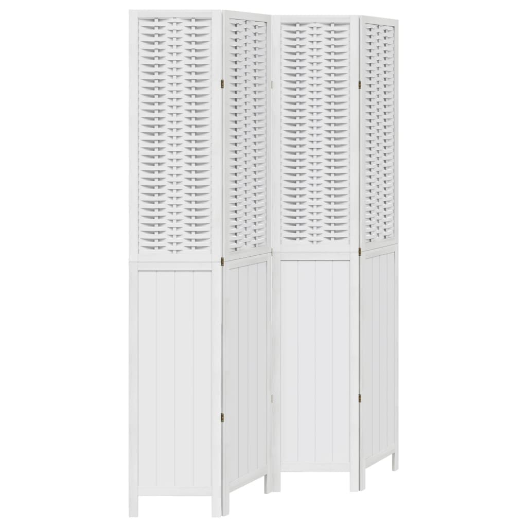 Romdeler 4 paneler hvit heltre keisertre