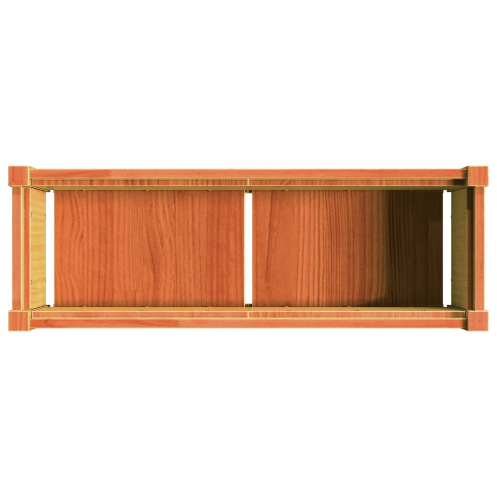 Hageplantekasse voksbrun 90x31x31 cm heltre furu