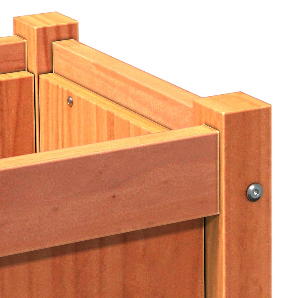 Hageplantekasse voksbrun 90x31x31 cm heltre furu