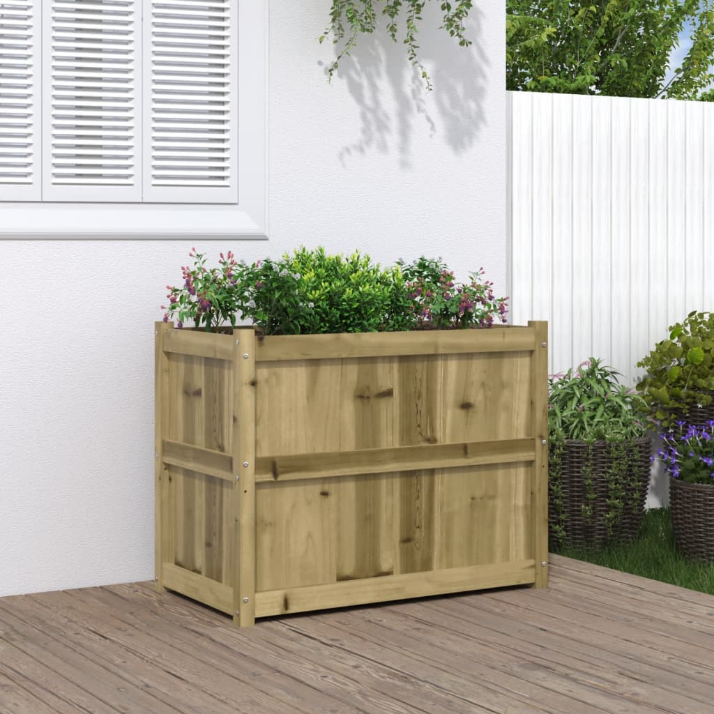 Hageplantekasse 90x50x70 cm impregnert furu vidaXL