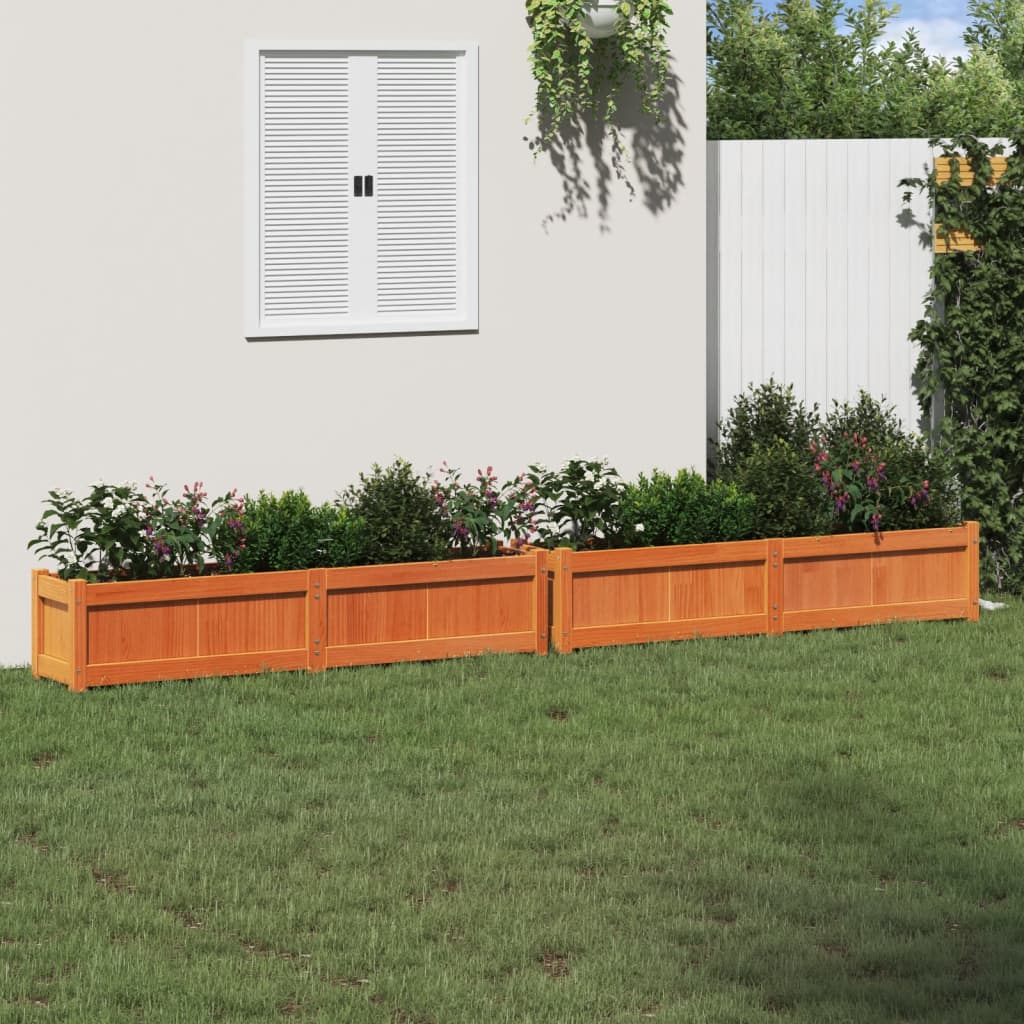Plantekasser 2 stk brun heltre furu