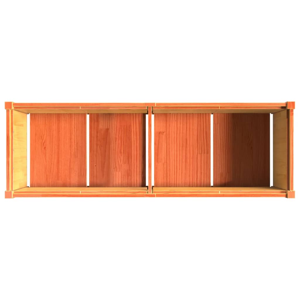Hageplantekasse voksbrun 150x50x50 cm heltre furu