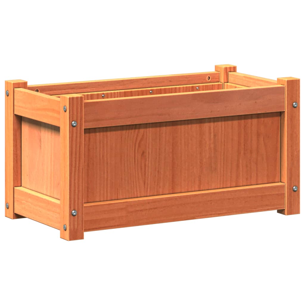 Hageplantekasse voksbrun 60x31x31 cm heltre furu