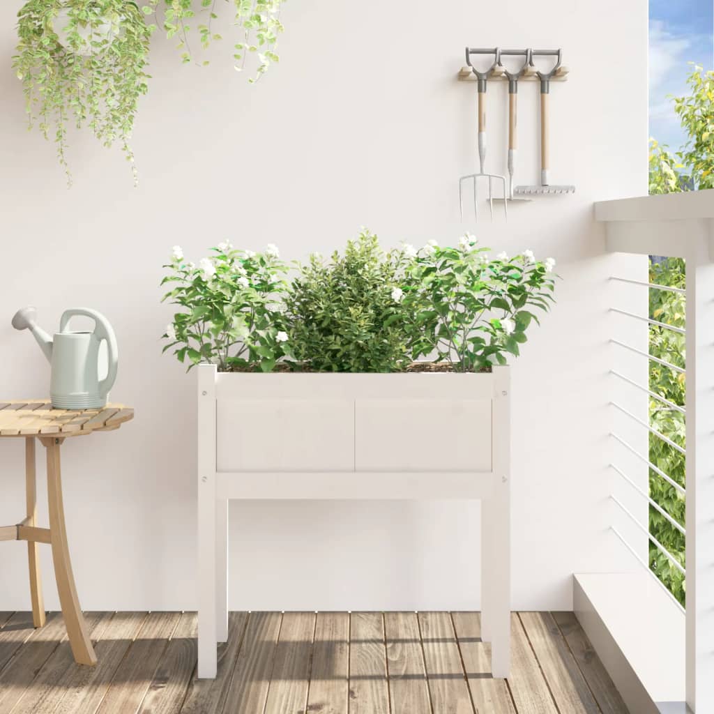 Plantekasse med ben 70x31x70 cm heltre furu vidaXL