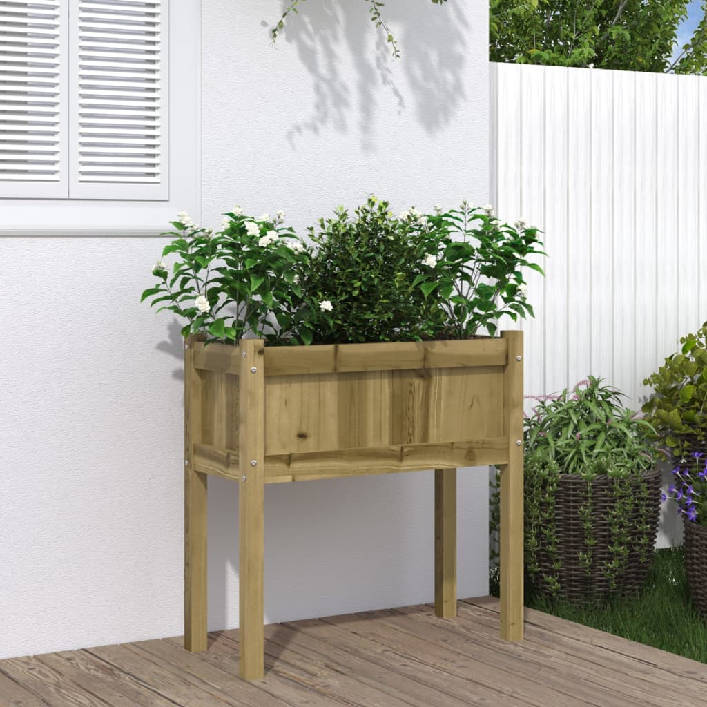 Hageplantekasse med ben 70x31x70 cm impregnert furu