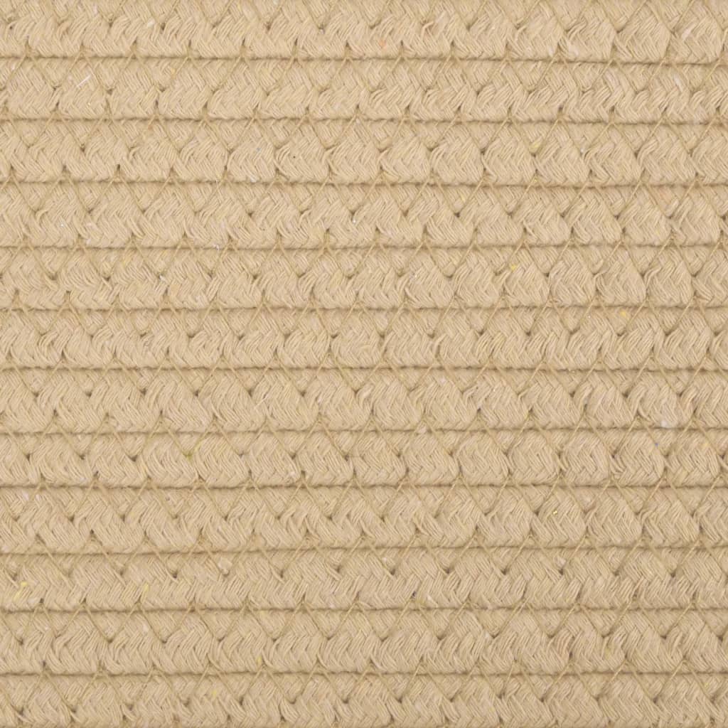 Oppbevaringskurver 2 stk beige og hvit Ø24x18 cm bomull