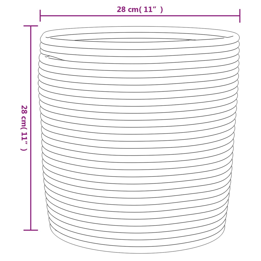 Oppbevaringskurver 2 stk grå og hvit Ø28x28 cm bomull