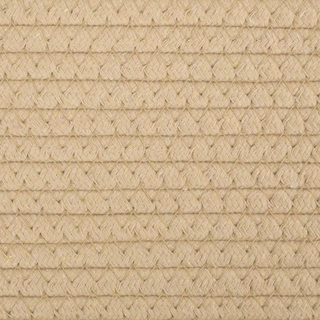 Oppbevaringskurver 2 stk beige og hvit Ø28x28 cm bomull