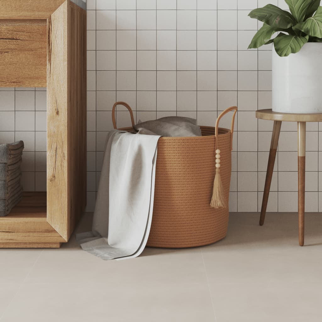 Oppbevaringskurv brun Ø40x35 cm bomull