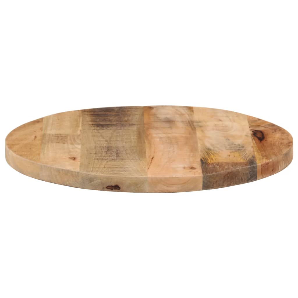 Bordplate Ø 50x3,8 cm rund grovt heltre mango