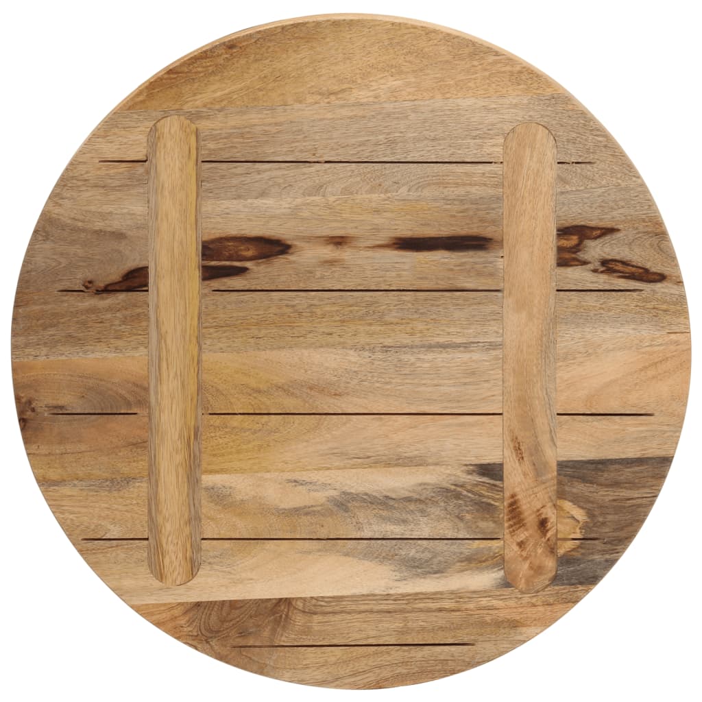 Bordplate Ø 50x3,8 cm rund grovt heltre mango