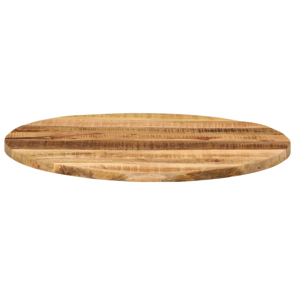 Bordplate Ø 80x3,8 cm rund grovt heltre mango