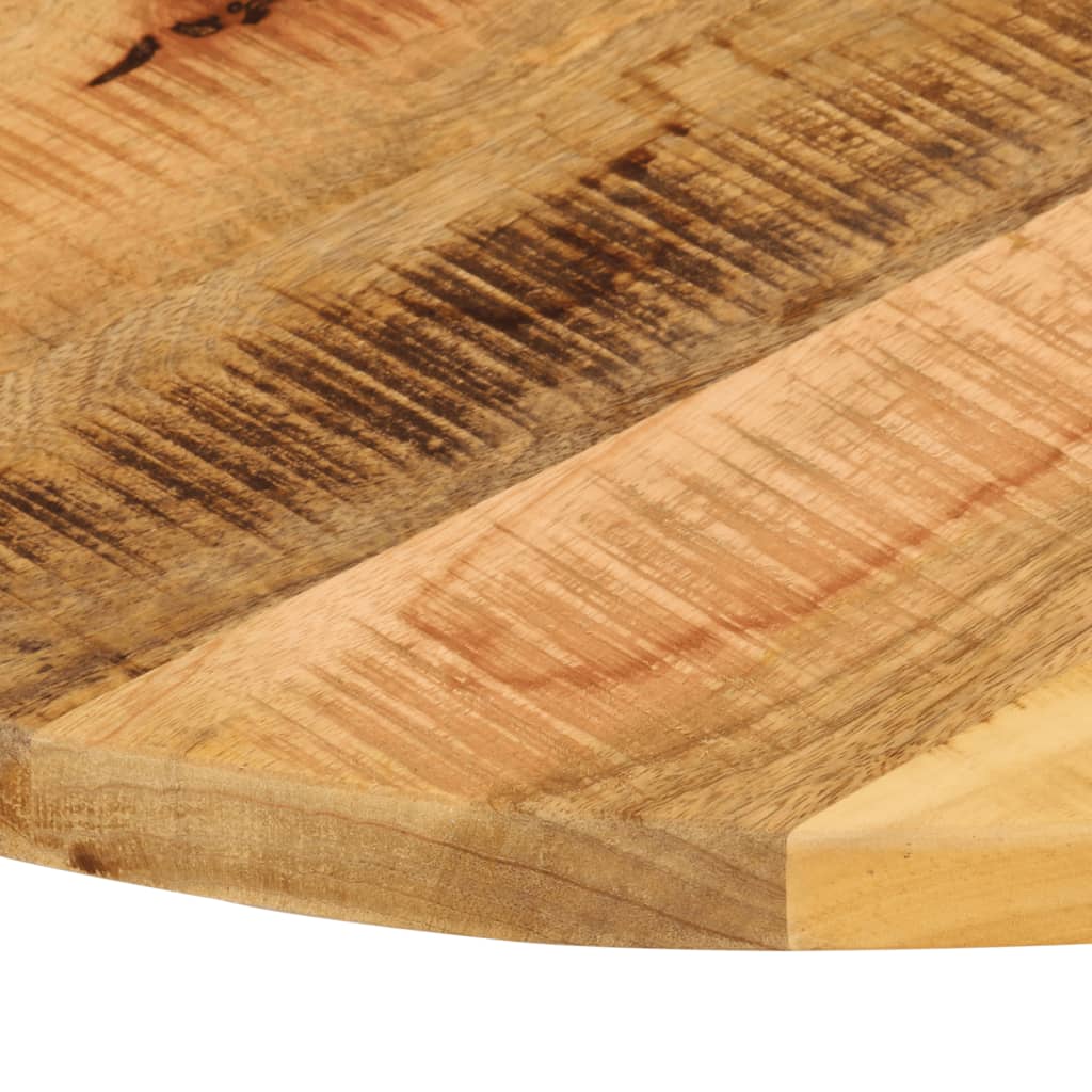 Bordplate Ø 80x3,8 cm rund grovt heltre mango