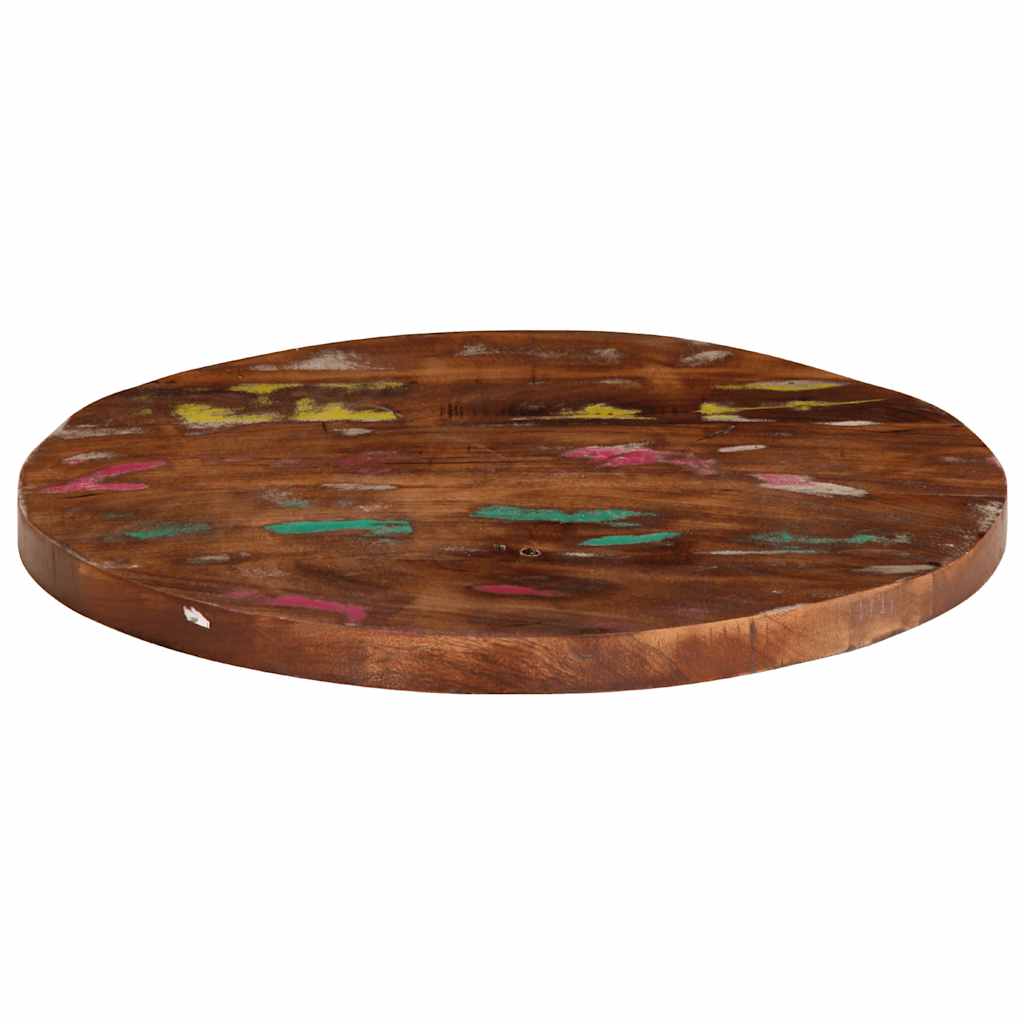 Bordplate Ø 40x1,5 cm rund gjenvunnet heltre