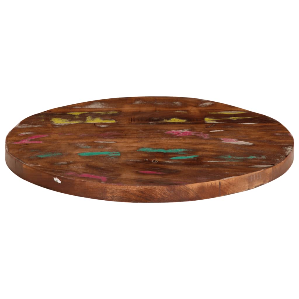 Bordplate Ø 50x2,5 cm rund gjenvunnet heltre