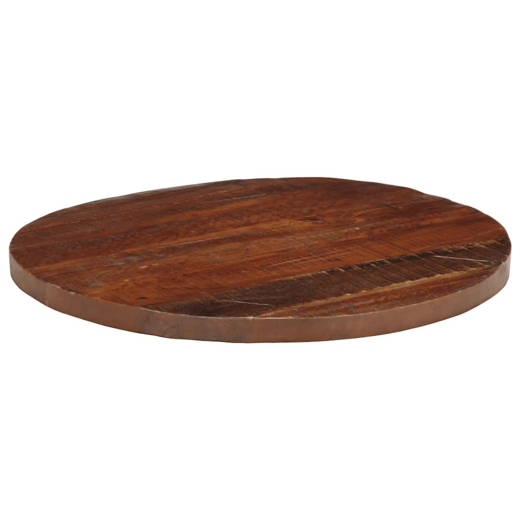 Bordplate Ø 90x3,8 cm rund gjenvunnet heltre