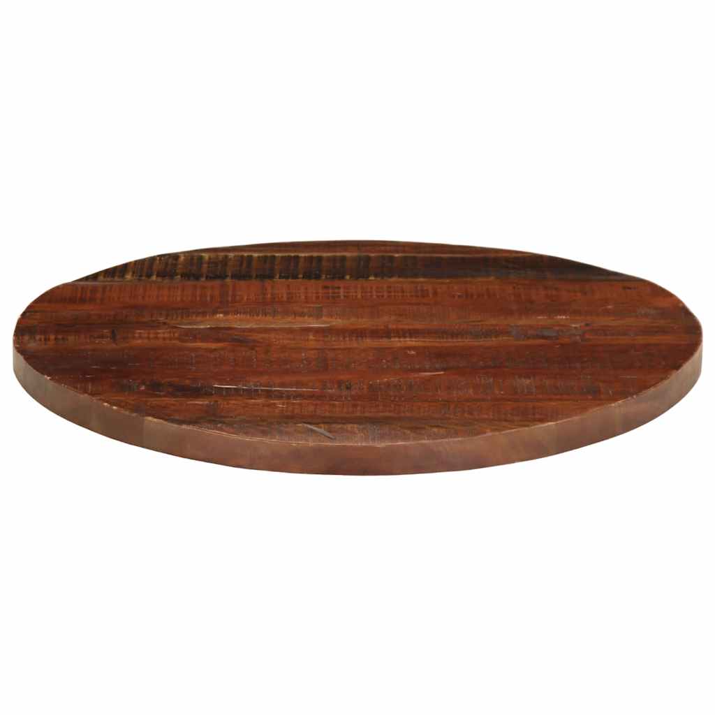 Bordplate Ø 90x3,8 cm rund gjenvunnet heltre