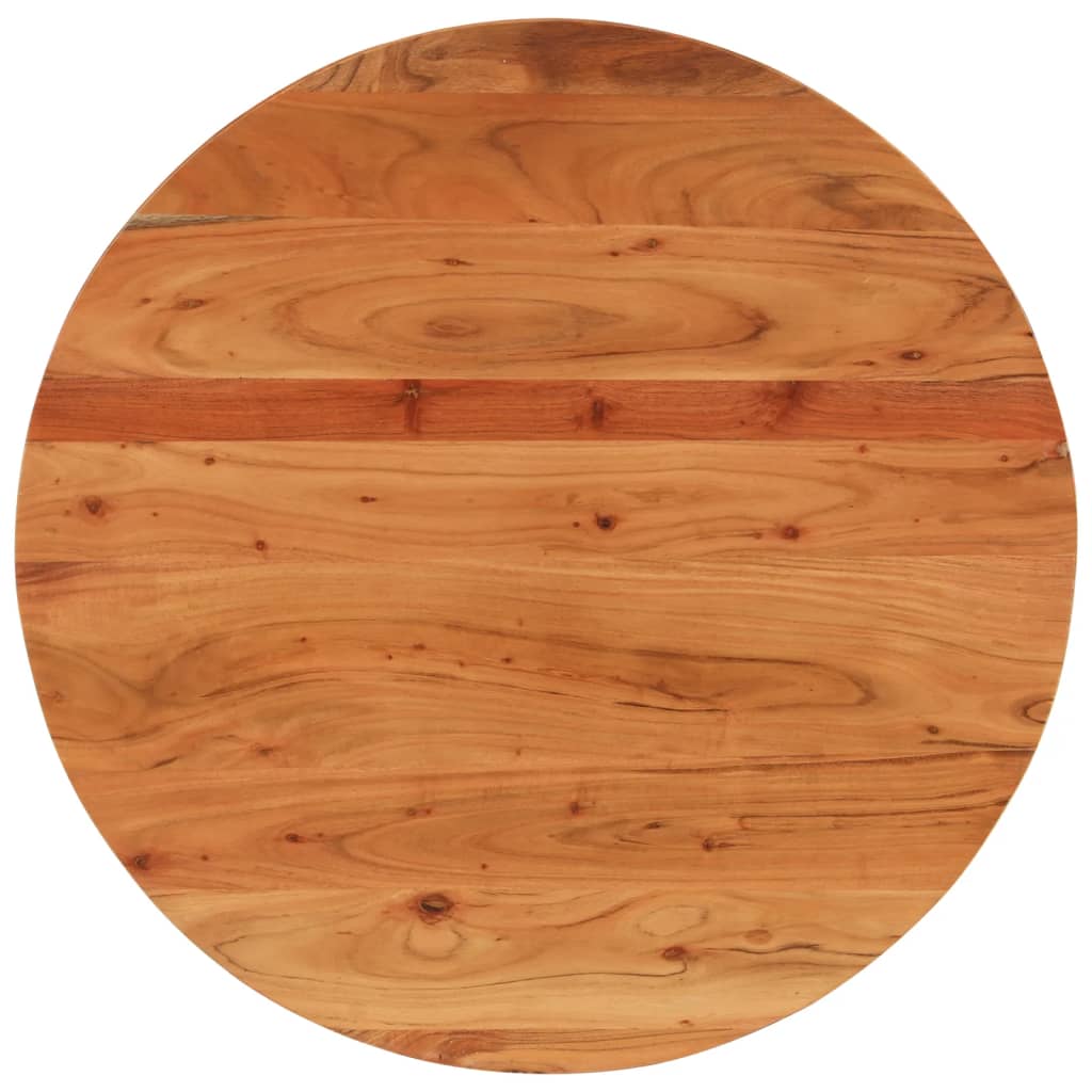 Bordplate Ø70x2,5 cm rund heltre akasie