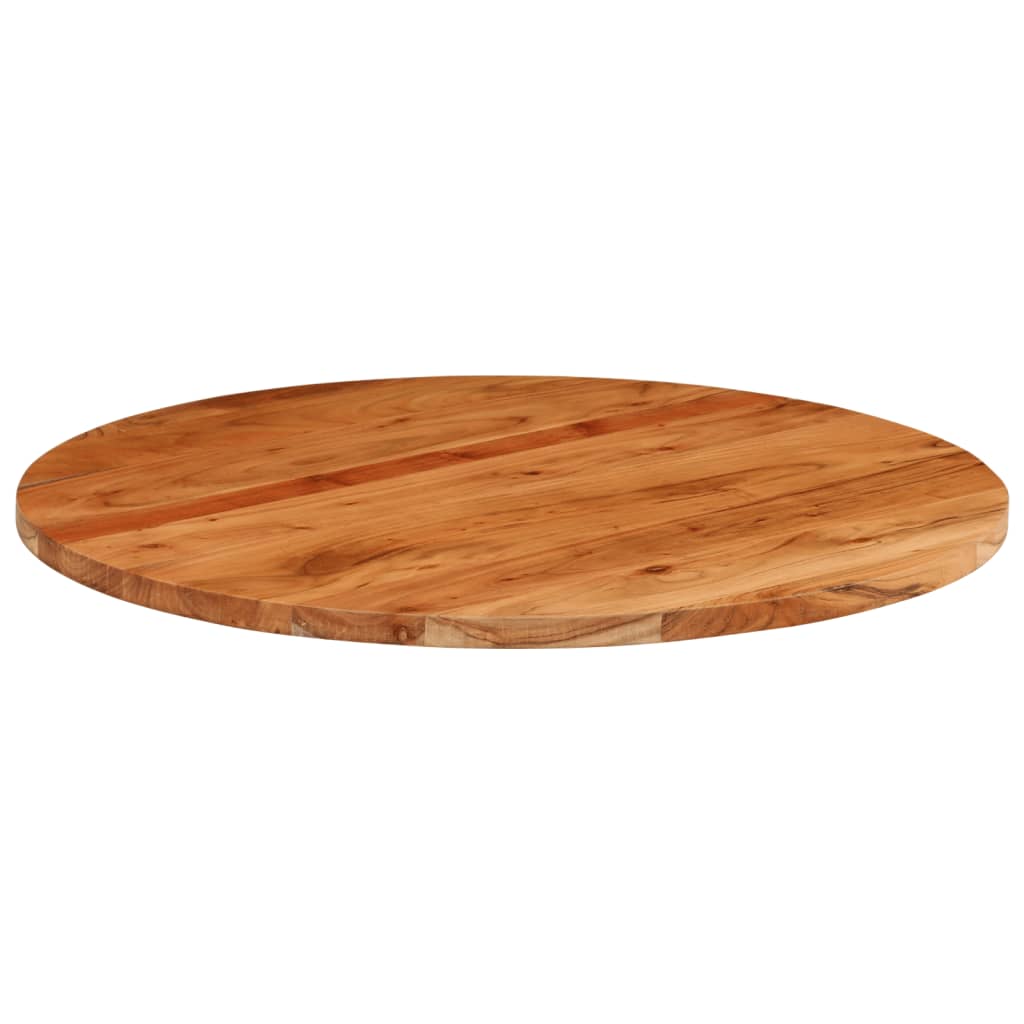 Bordplate Ø90x3,8 cm rund heltre akasie