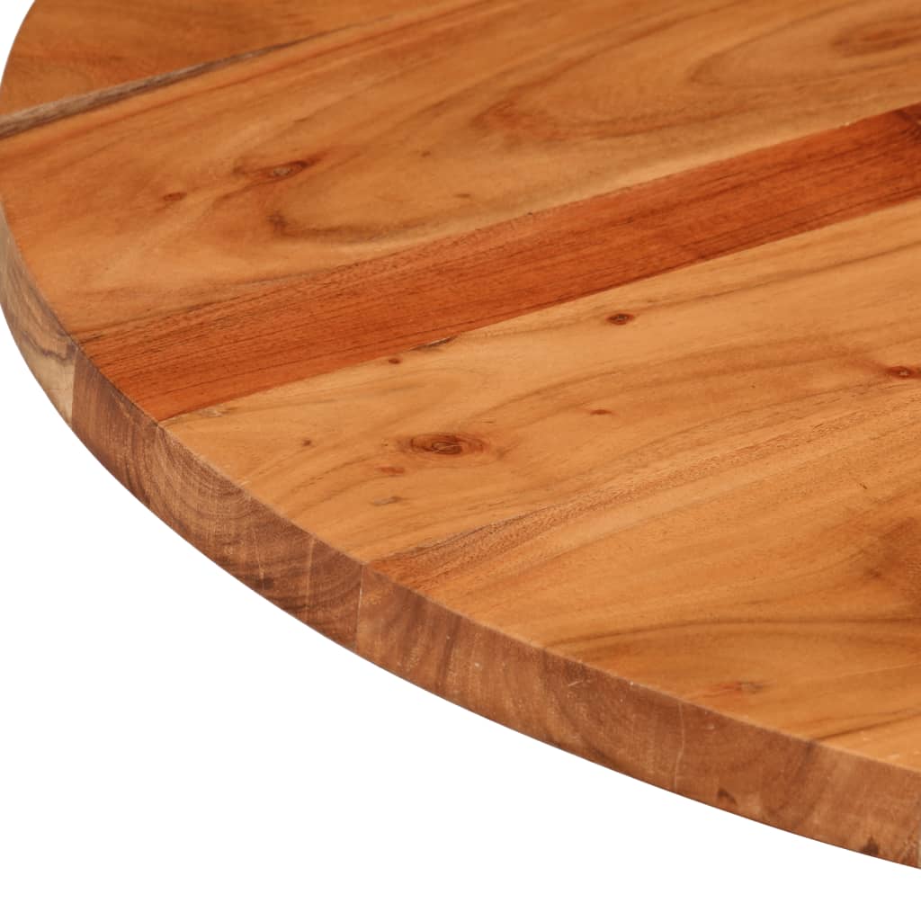 Bordplate Ø90x3,8 cm rund heltre akasie