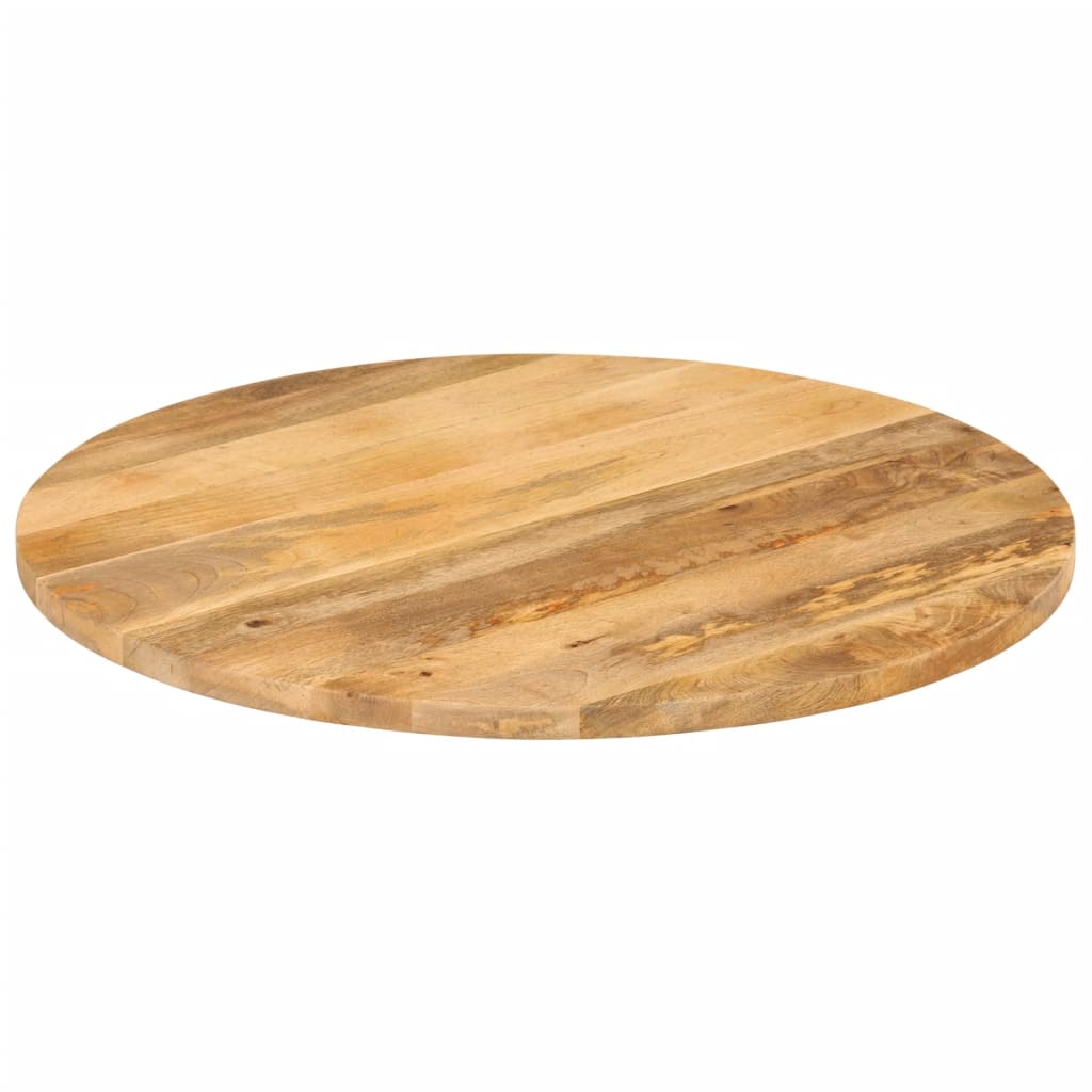 Bordplate Ø 90x2,5 cm rund heltre mango vidaXL