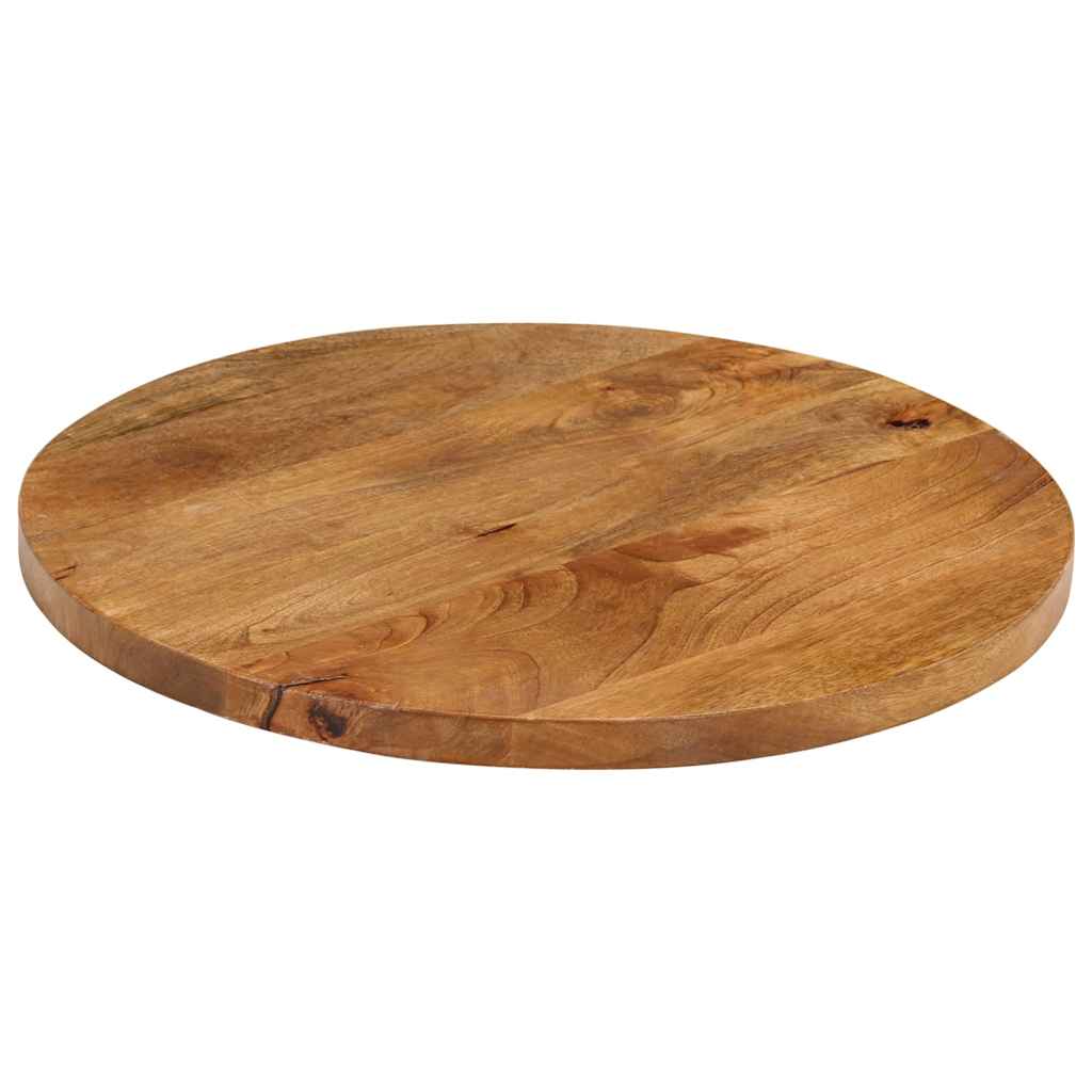 Bordplate Ø 40x2,5 cm rund heltre mango vidaXL