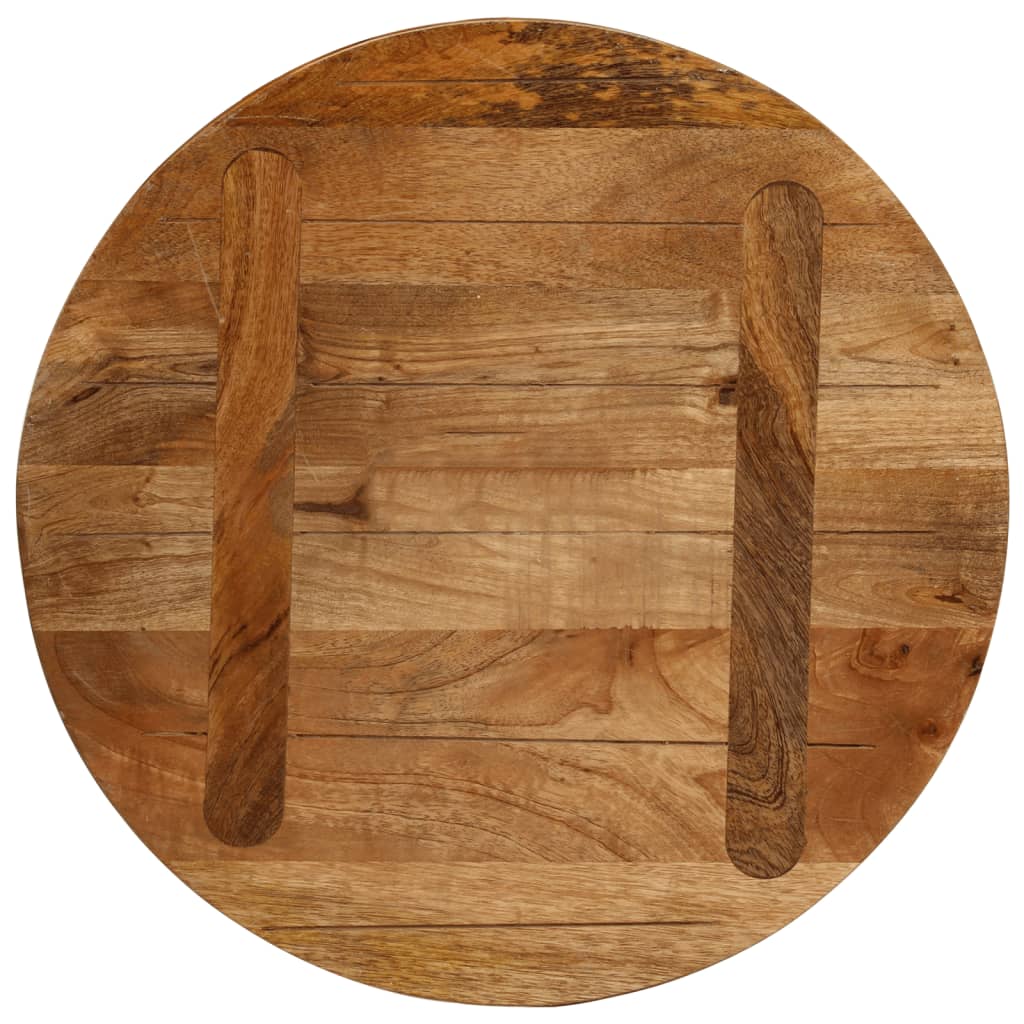Bordplate Ø 60x3,8 cm rund heltre mango vidaXL