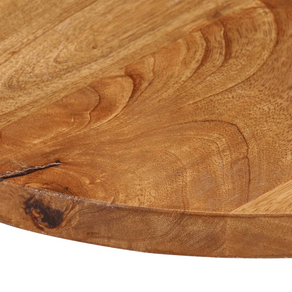 Bordplate Ø 60x3,8 cm rund heltre mango vidaXL