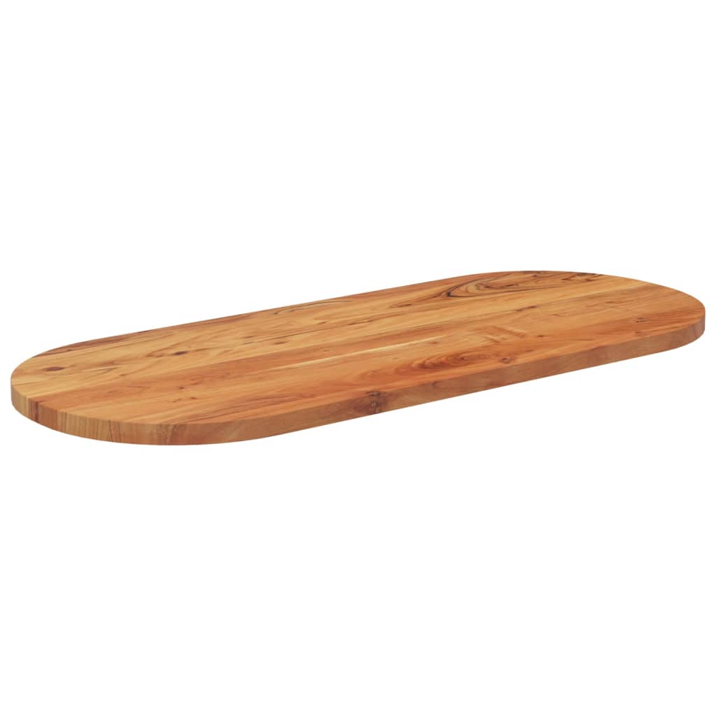Bordplate 120x50x3,8 cm oval heltre akasie
