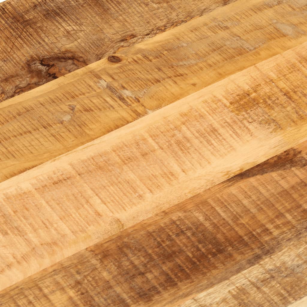 Bordplate 140x50x3,8 cm oval grovt heltre mangotre
