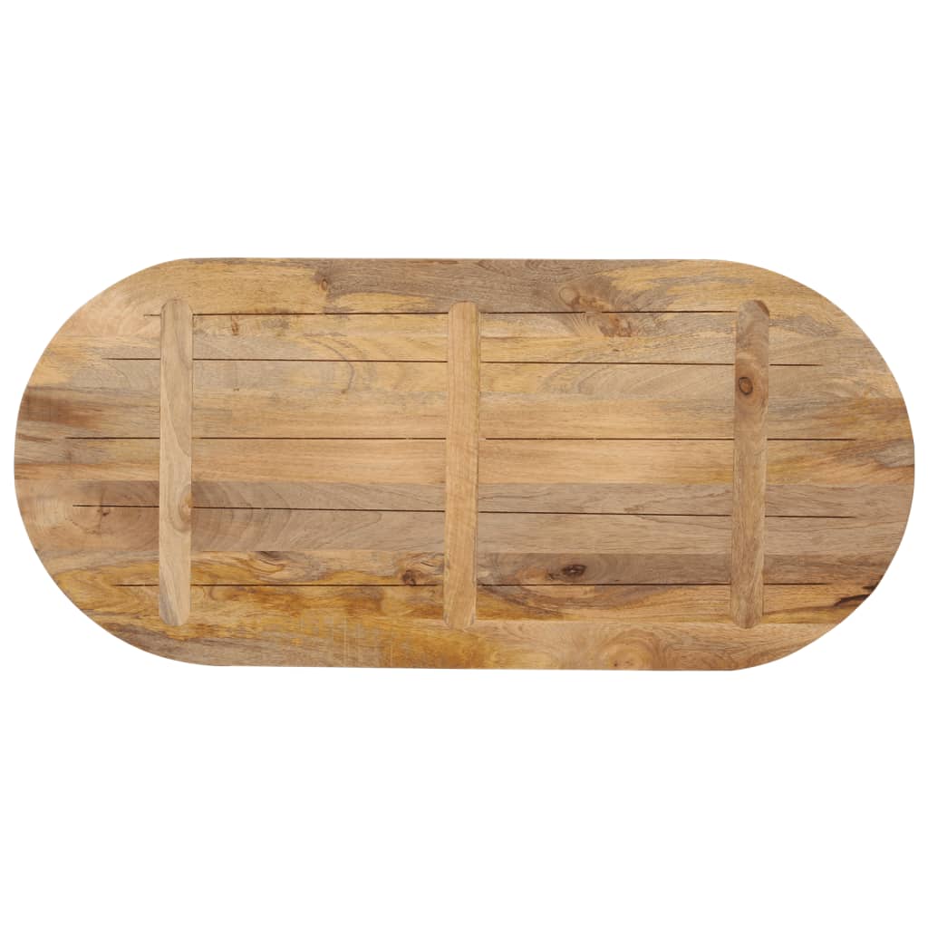 Bordplate 100x40x2,5 cm oval heltre mango