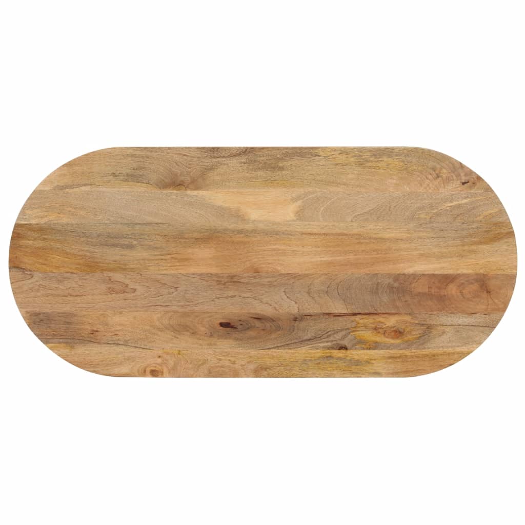 Bordplate 120x60x2,5 cm oval heltre mango vidaXL
