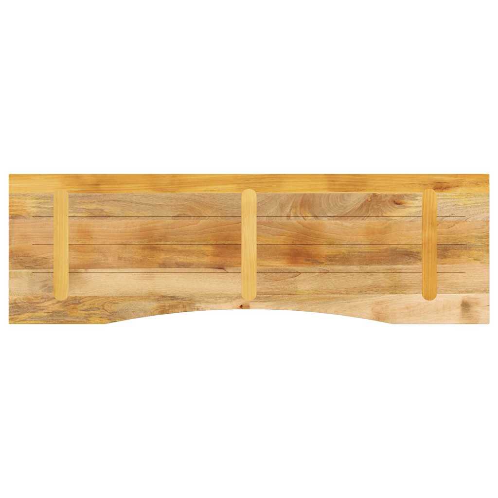 Skrivebordsplate med kurve 160x50x2,5 cm heltre grovt mangotre